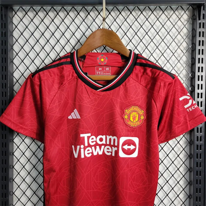 DZIECI - 2023-24 - MANCHESTER UNITED DOM | BLUZA + KRÓTKA